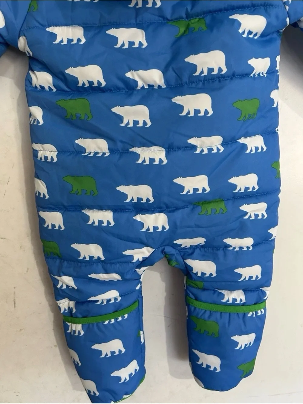 Hatley Polar Bear Blue Padded Hooded‎ Snowsuit Pram 6-9M New